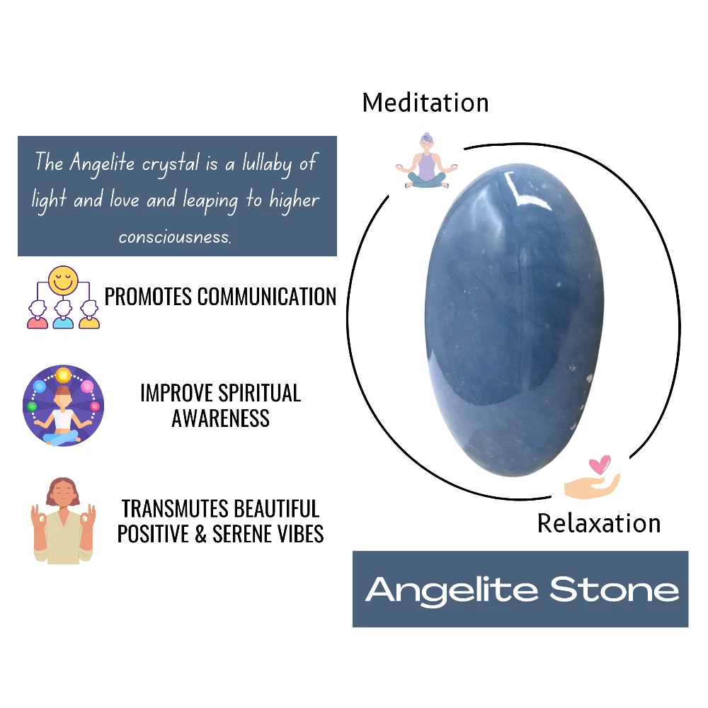 Angelite Palm Stone