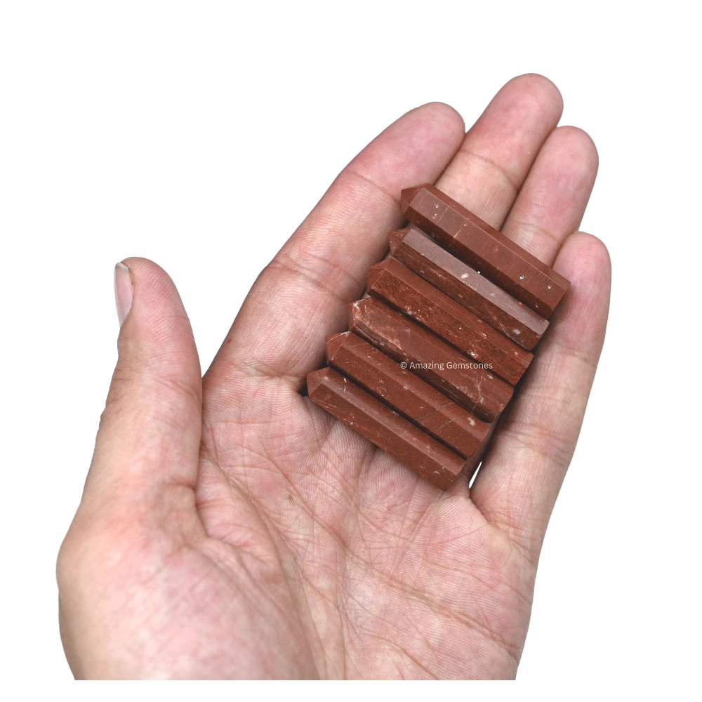 Red Jasper Pencil Points (Set of 50)
