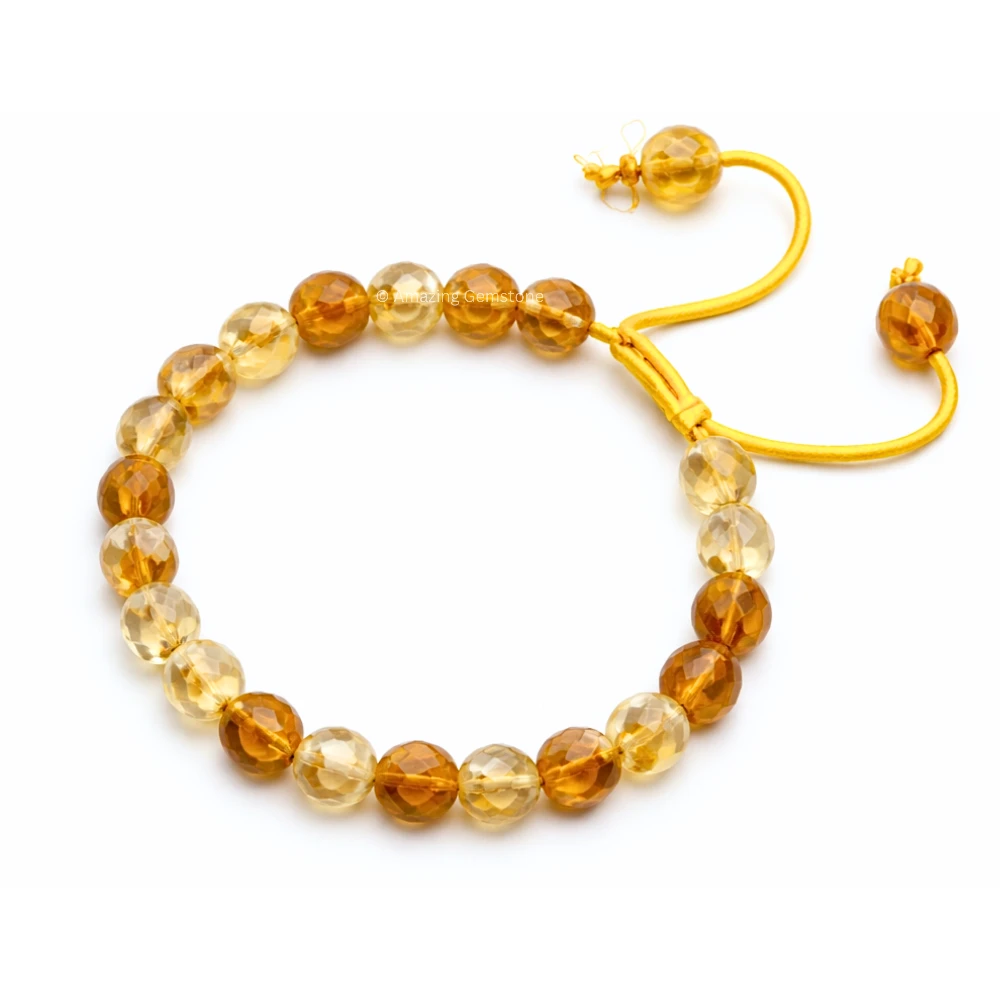 Citrine Bracelet (Faceted-Adjustable)