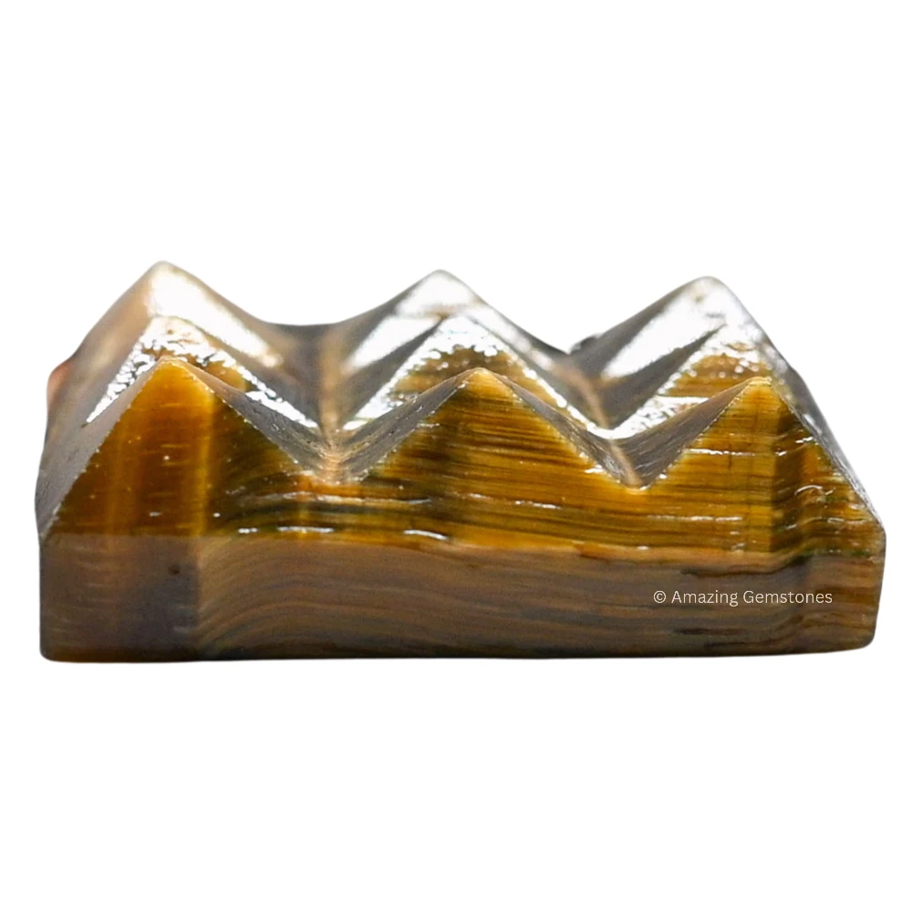 Tiger Eye 9 Pyramid Plate