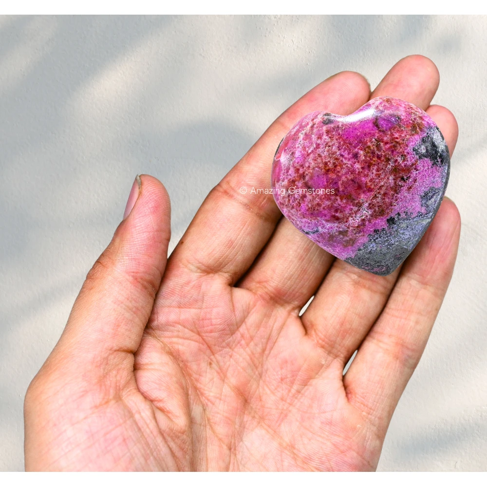 Cobalt Calcite Heart
