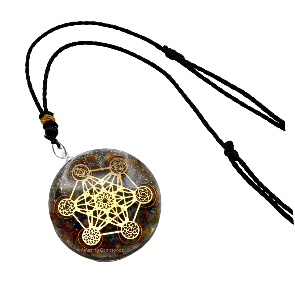Seven Chakra Orgone Necklace - Metatron Chakra