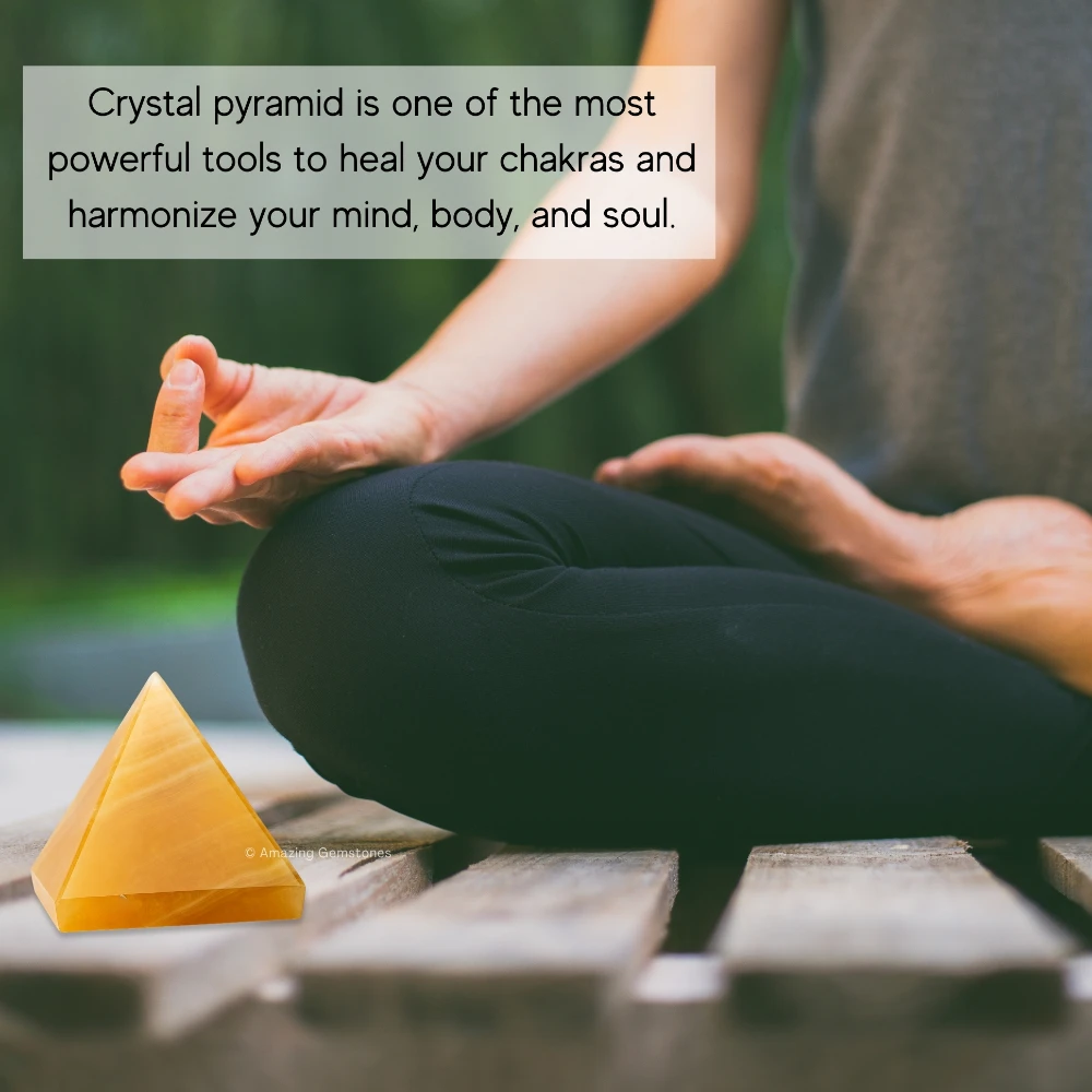 Yellow Calcite Pyramid (2 Inch)