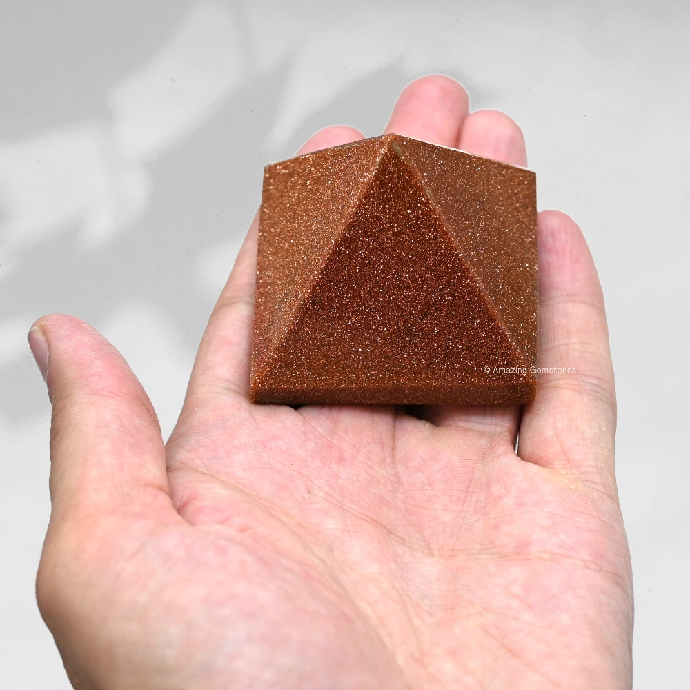 Red Goldstone Pyramid (2 Inch)