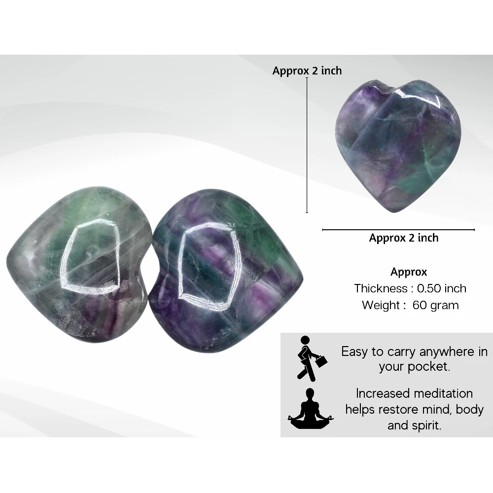 Purple Fluorite Heart