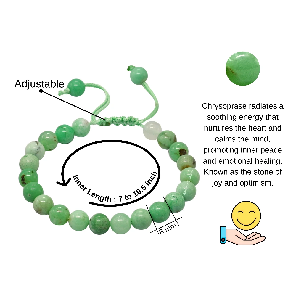 Premium Chrysoprase Bracelet (Adjustable)