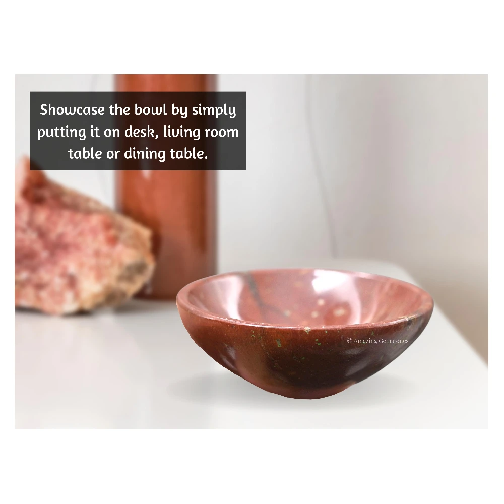 Red Jasper Crystal Bowl - 2 Inch