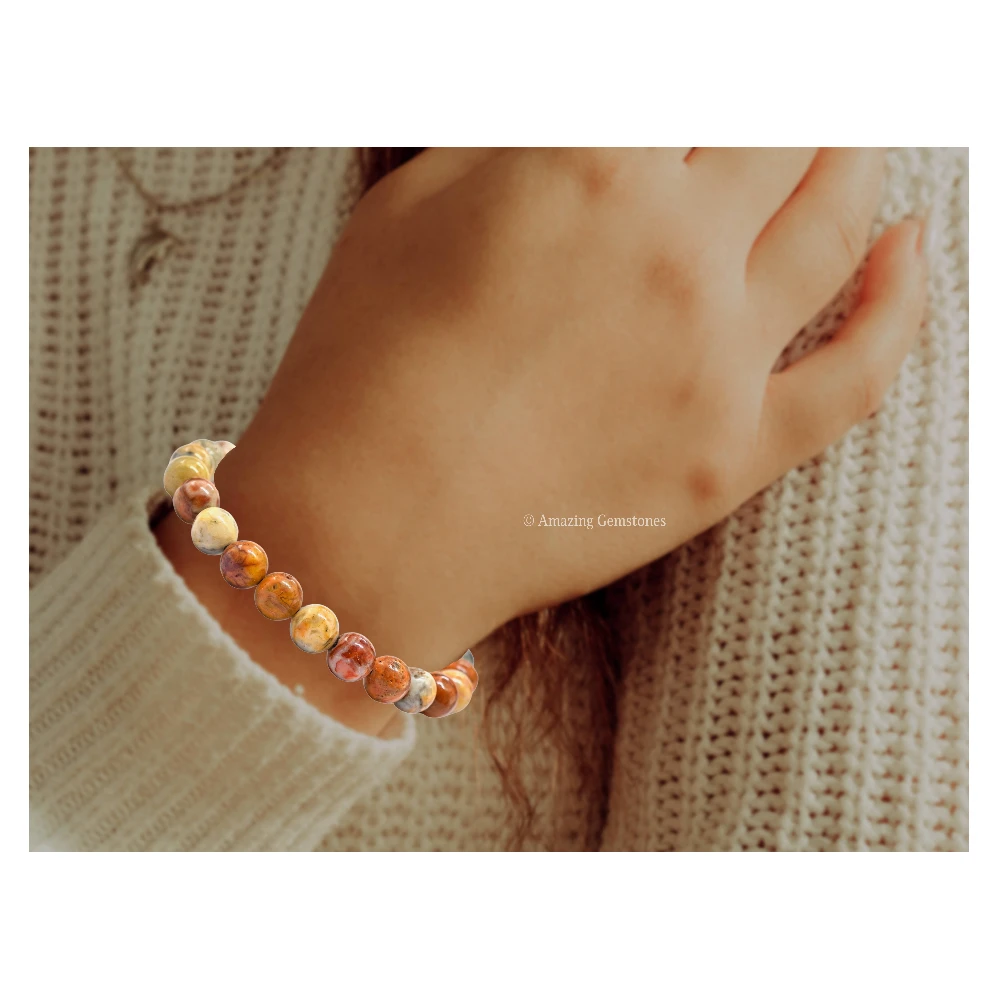 Crazy Lace Agate Bracelet (Adjustable)