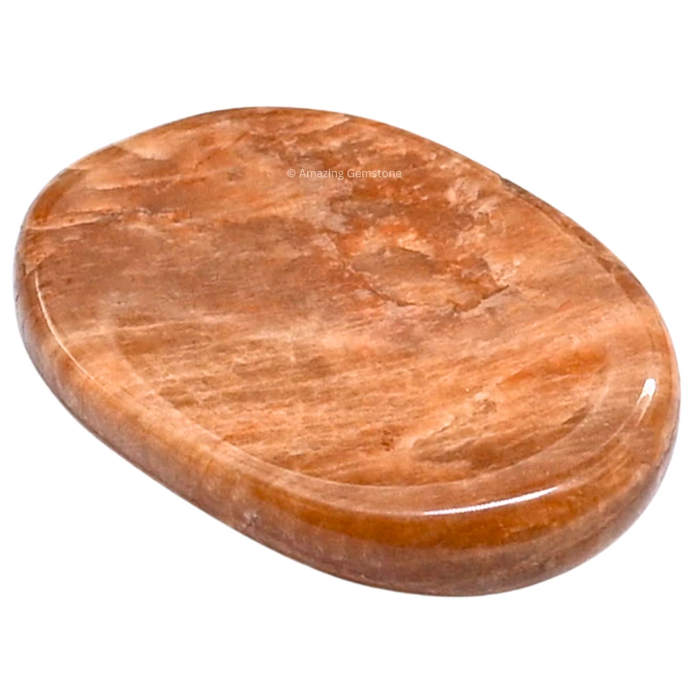 Peach Moonstone Worry Stone