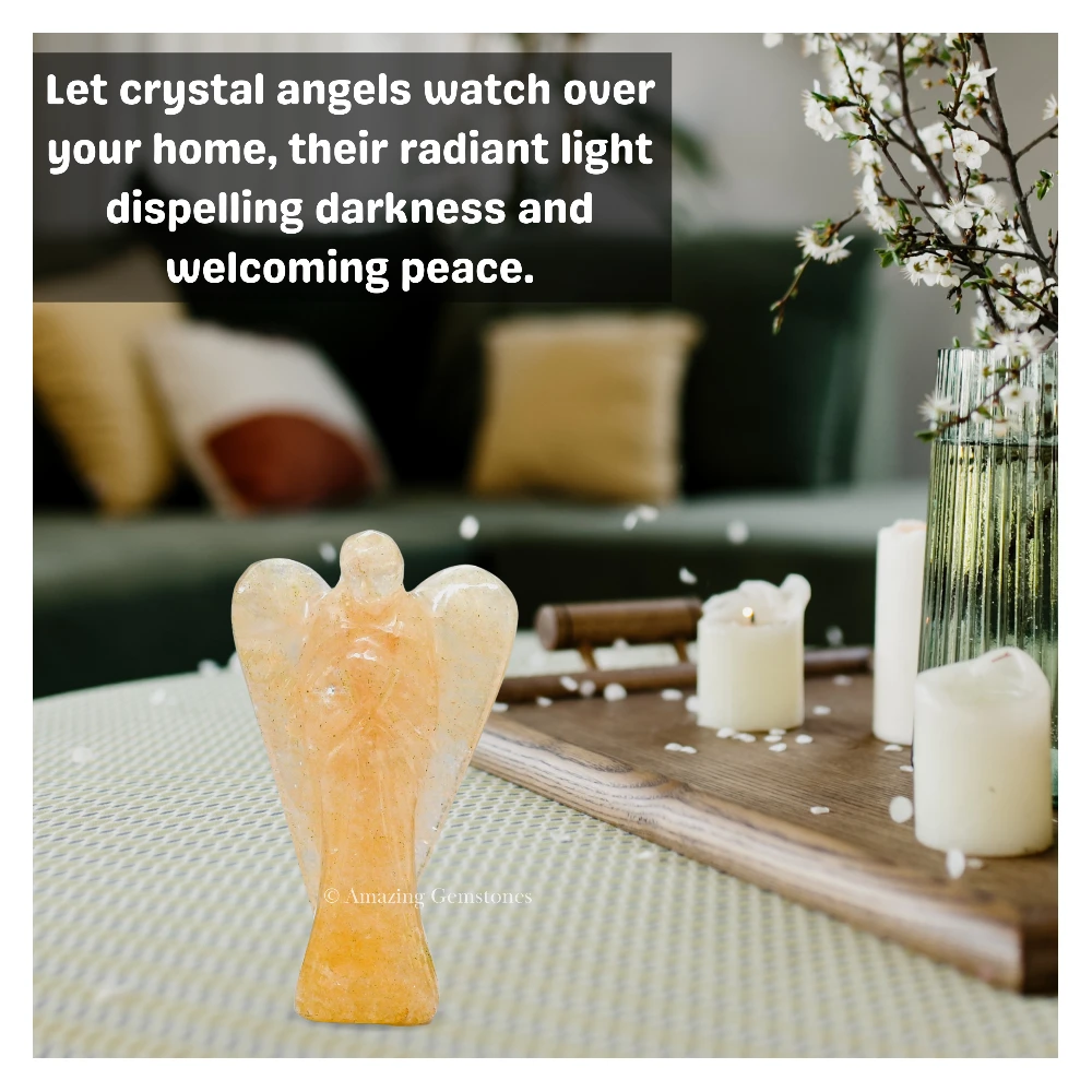 Yellow Aventurine Angel Figurine (1.5 Inch)