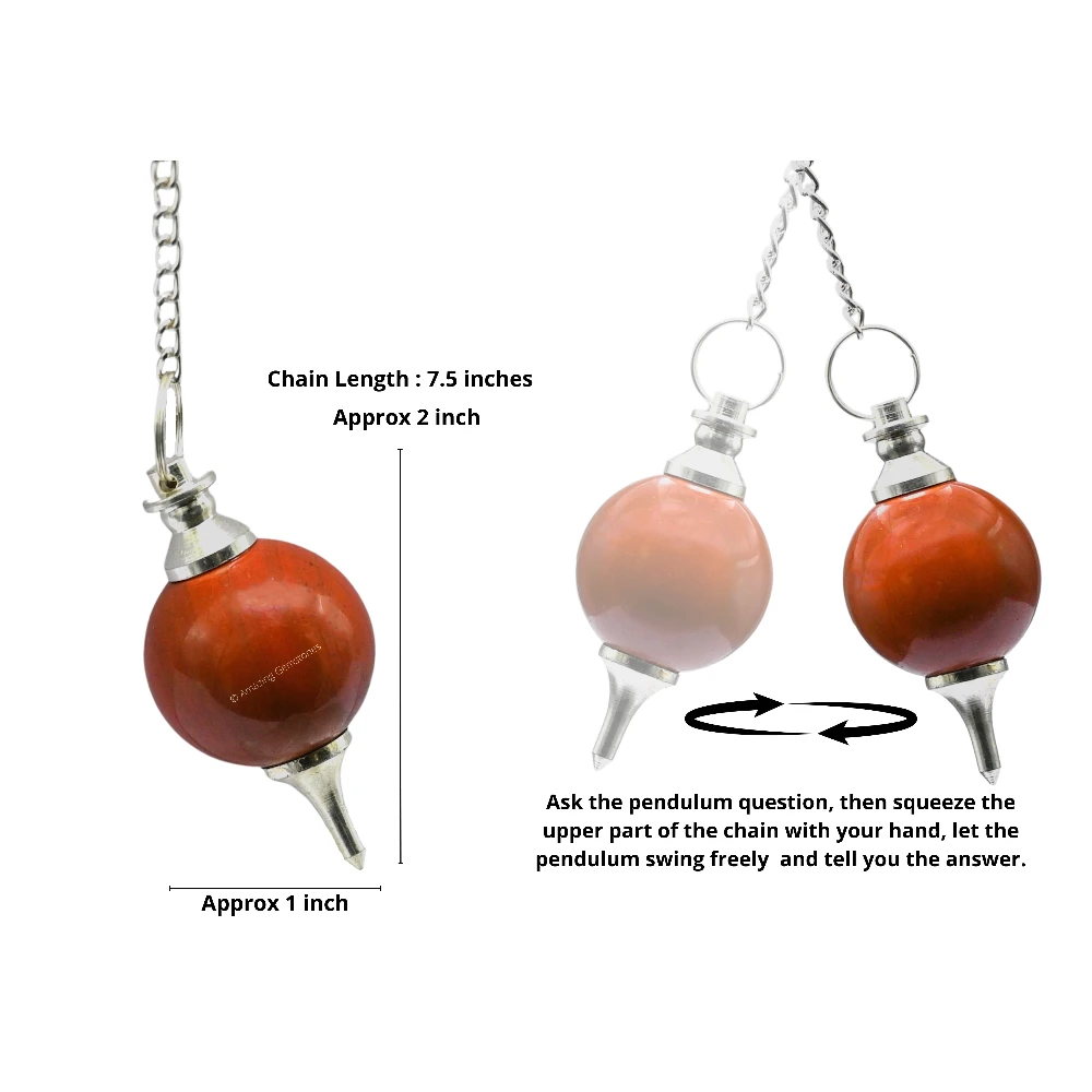 Red Jasper Ball Pendulum