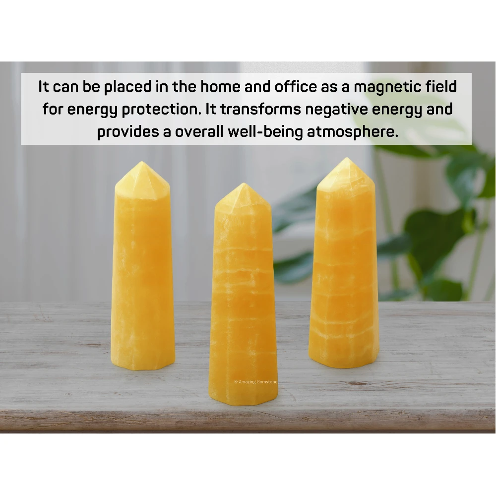 Yellow Calcite Tower (2" to 3" inch)