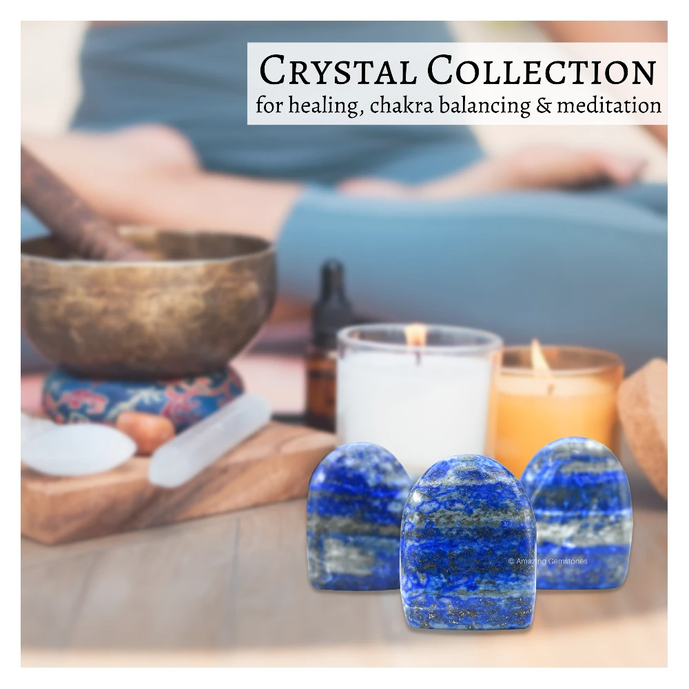 Lapis Lazuli Standing Palm Stone (Regular)