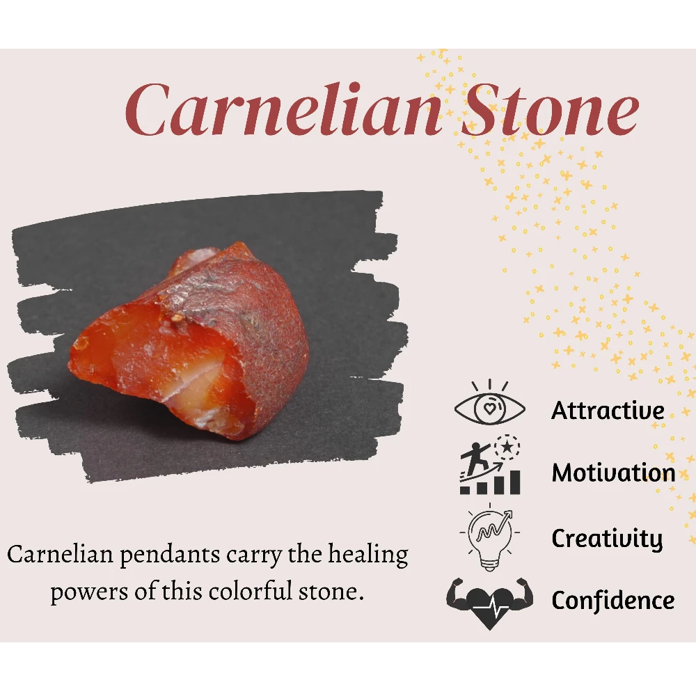 Carnelian Necklace - Raw Crystal (Silver)