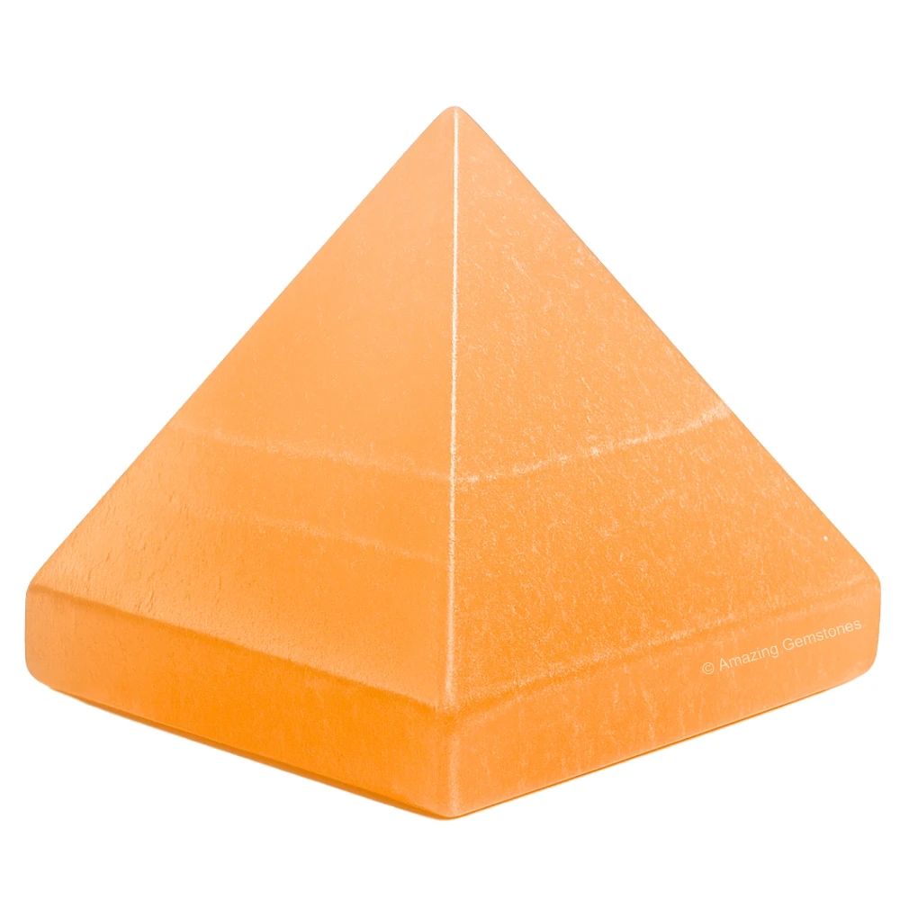 Orange Selenite Pyramid (2 Inch)