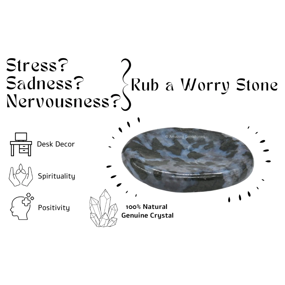 Indigo Gabbro Worry Stone