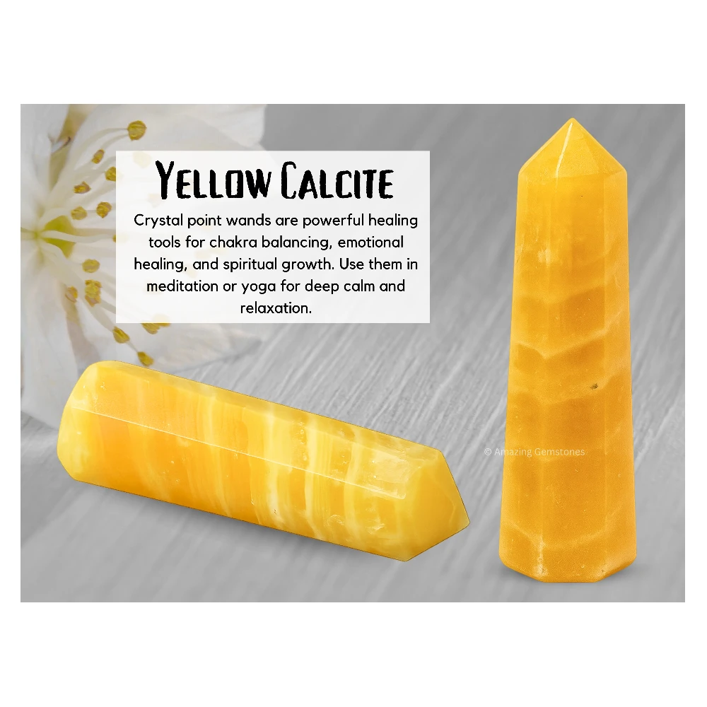 Yellow Calcite Tower (3" to 4" inch)