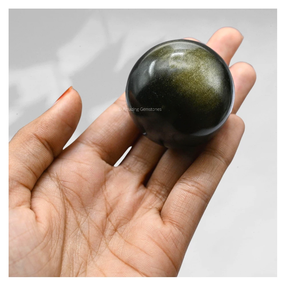 Golden Sheen Obsidian Sphere (1.5 Inch)