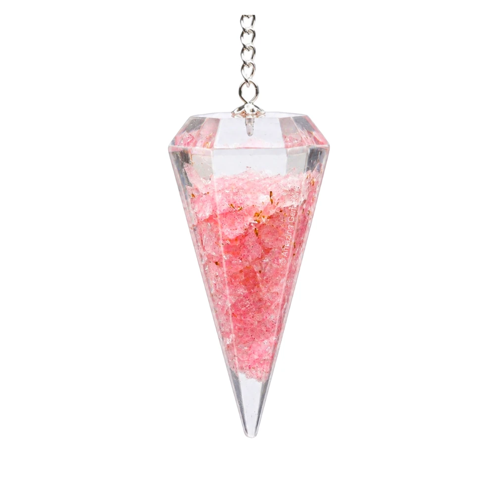 Rose Quartz Orgone Pendulum