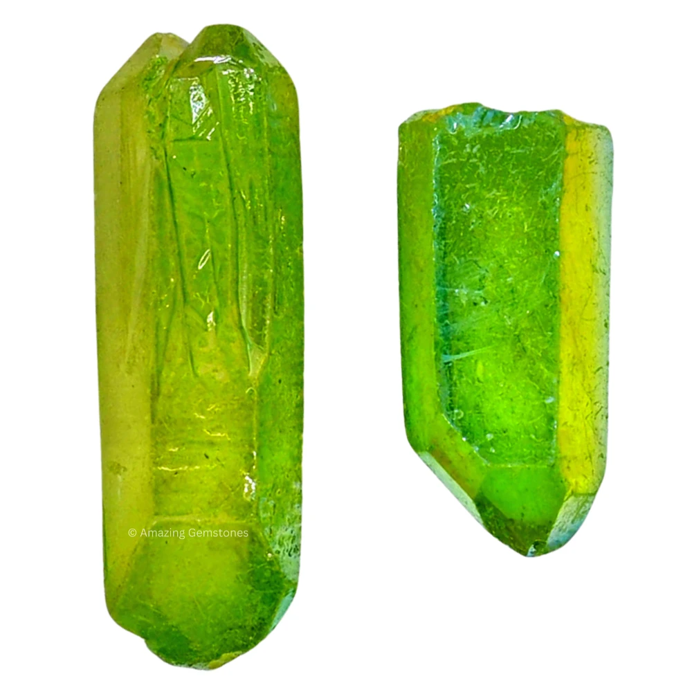 Apple Aura Quartz Raw Crystal Points (5 Pieces)