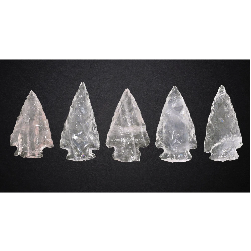 Rose Quartz Crystal Arrowhead - 1" to 1.5" (5 Pieces)
