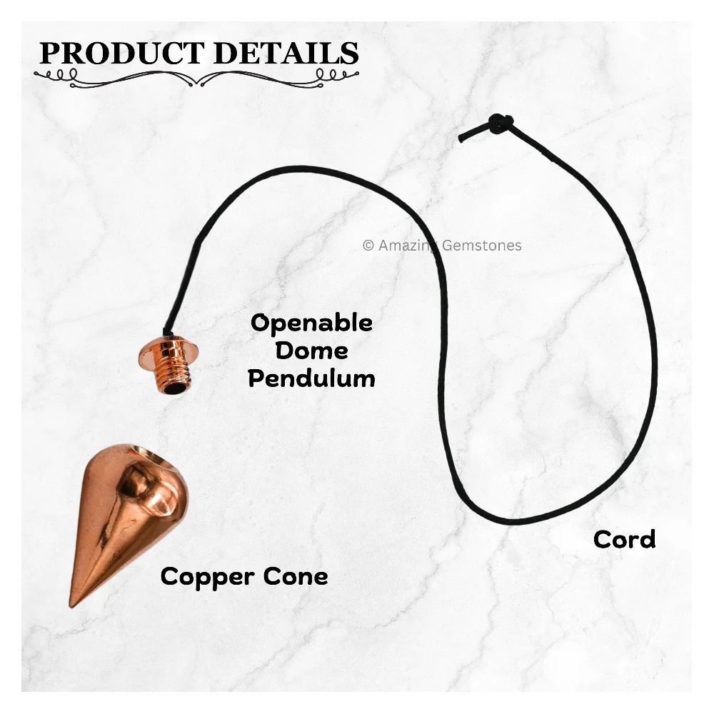 Copper Metal Pendulum - Copper Dome Cone (MP60)