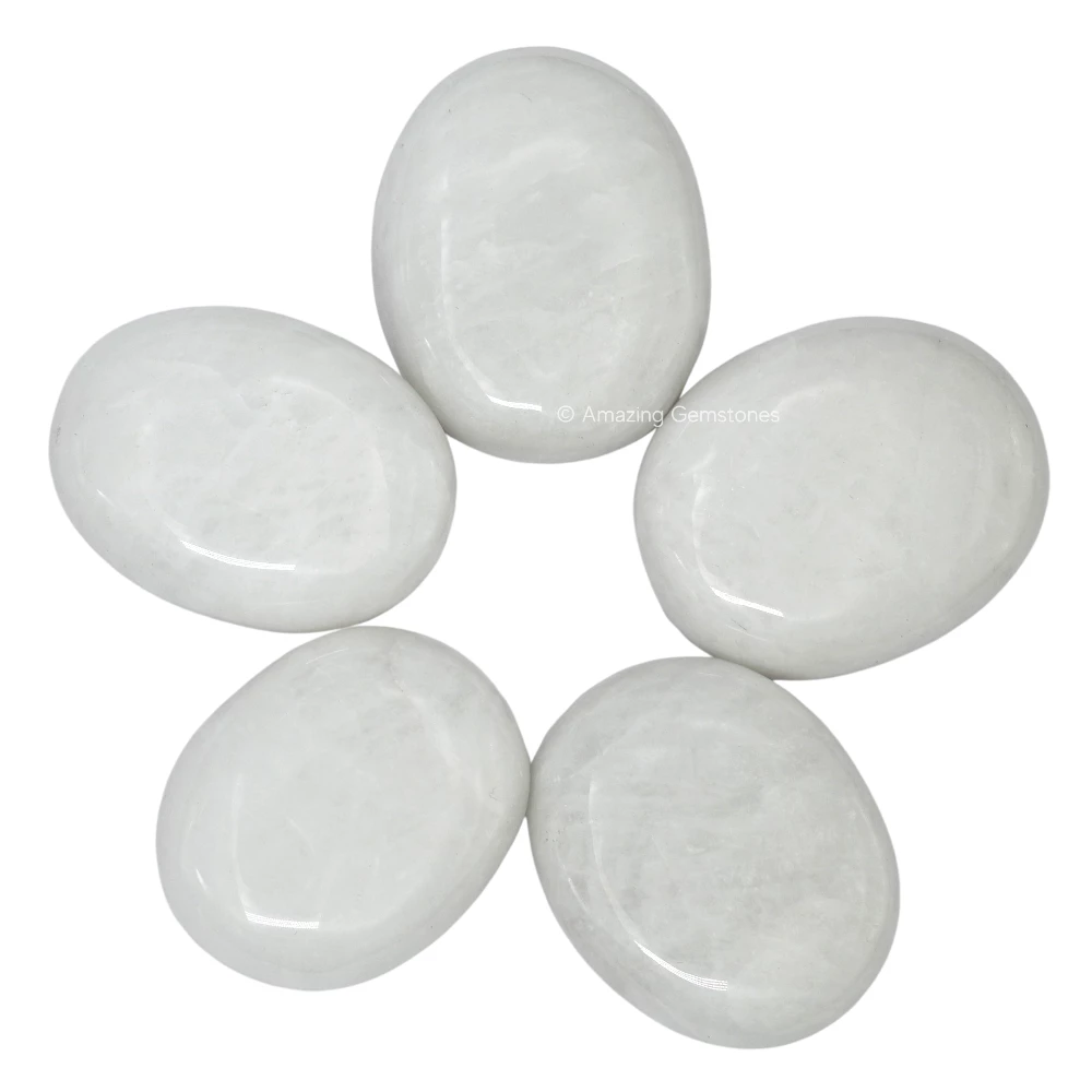 Snow Quartz Palm Stone
