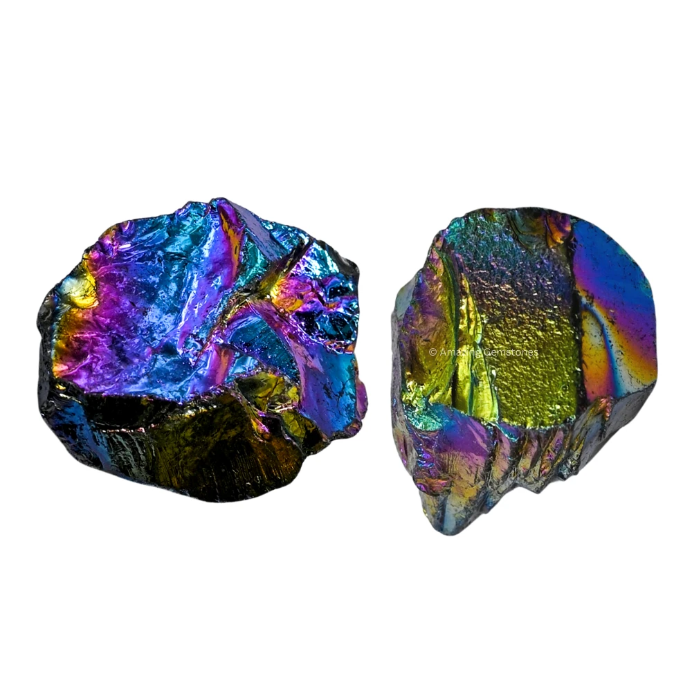 Titanium Aura Quartz Raw Crystals (5 Pieces)