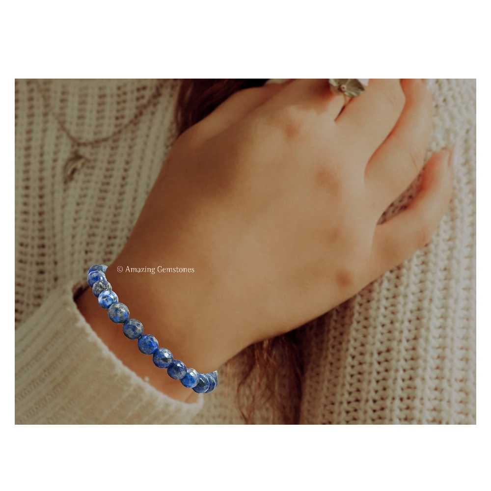 Lapis Lazuli Bracelet (Faceted-Stretchable)