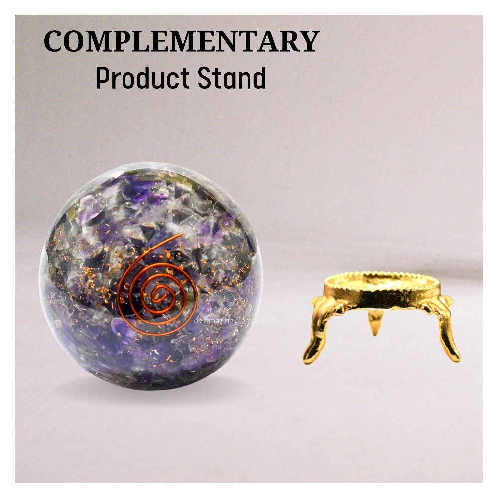 Amethyst Orgone Sphere (2.5 Inch)
