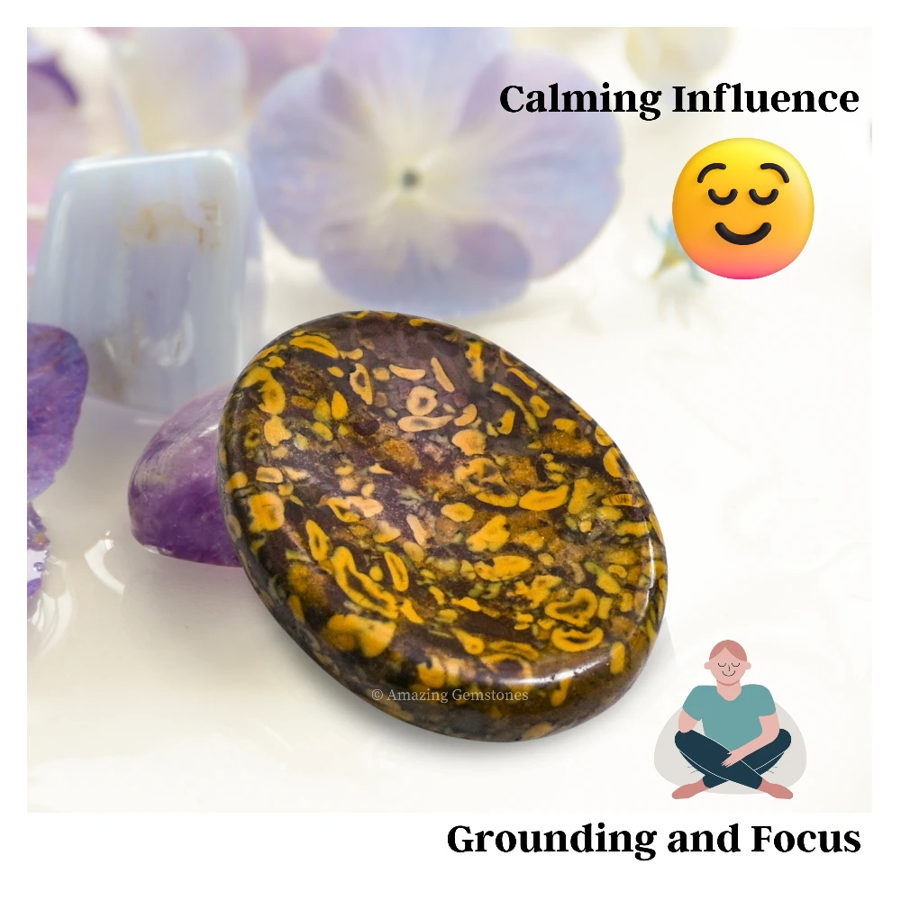 Fruit Jasper Worry Stone