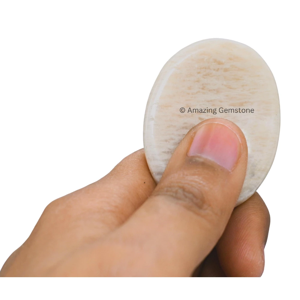 Cream Moonstone Worry Stone