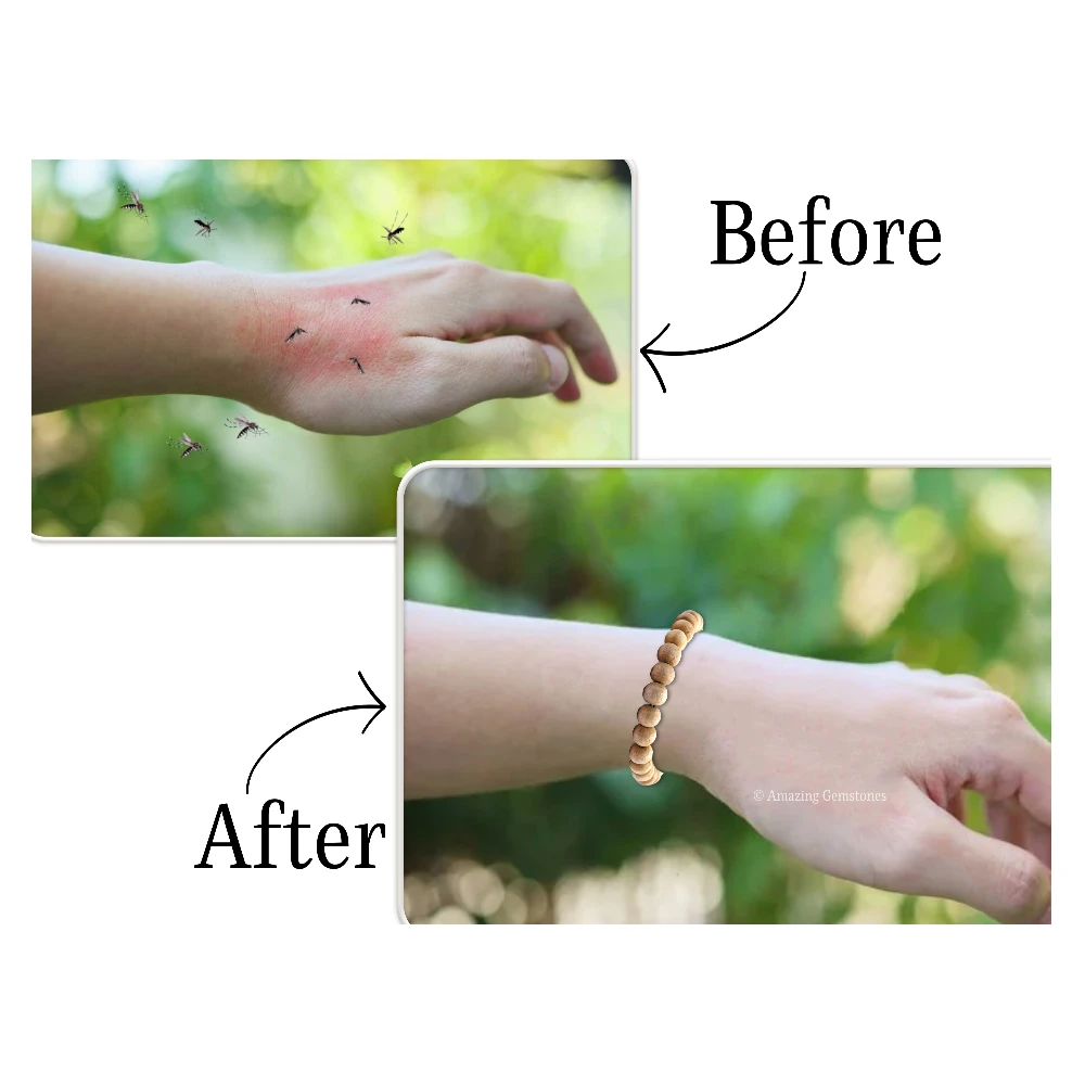 Premium Tulsi Mosquito Repellent Bracelet Set with Essential Oil (Pack of 2, Adult)