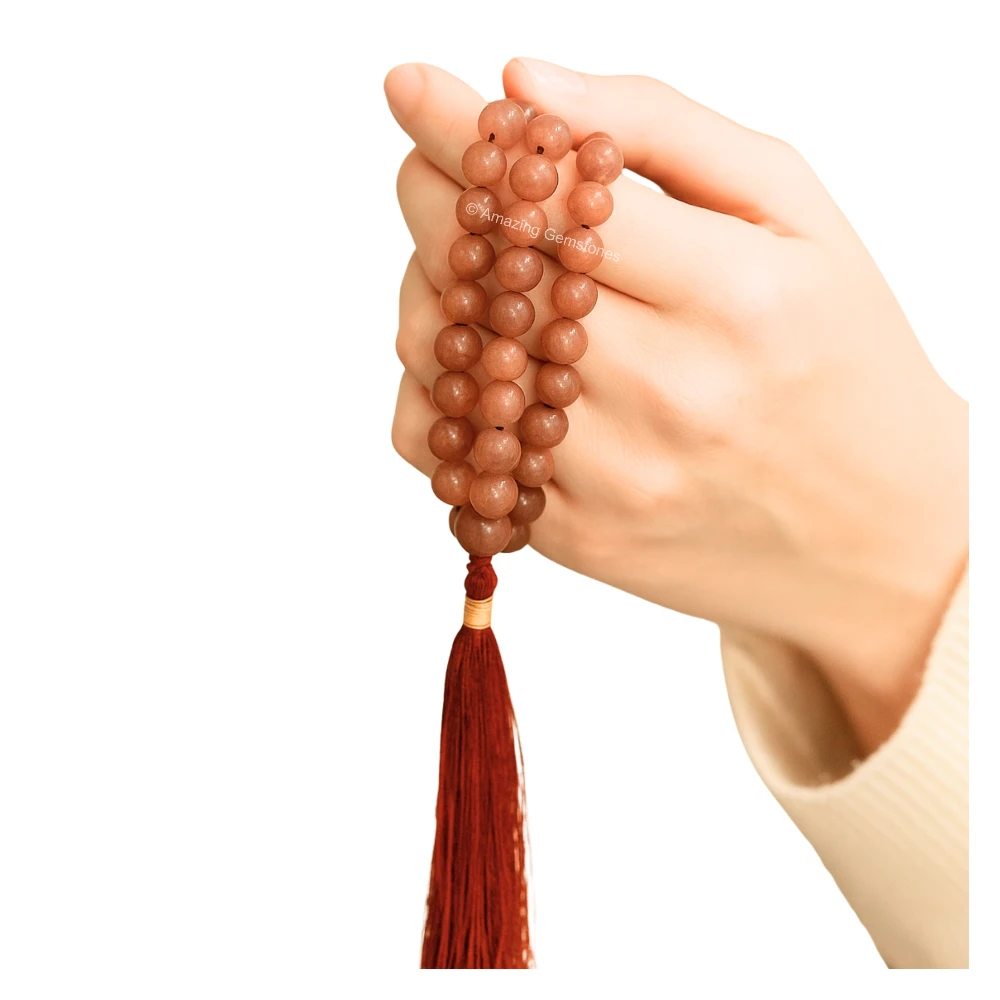 Strawberry Quartz Mala (Without Knot)