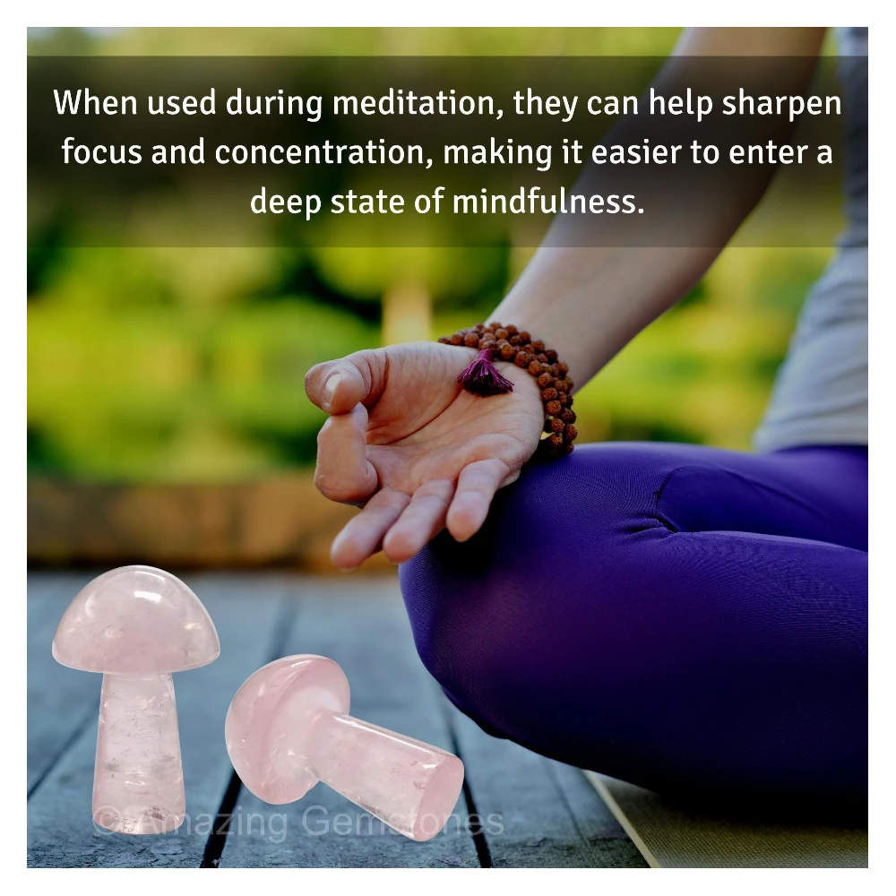 Rose Quartz Crystal Mushroom
