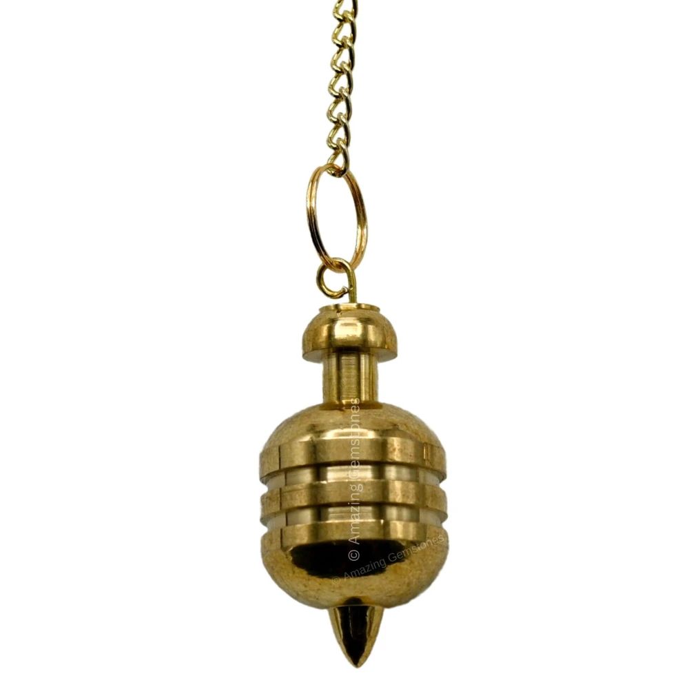 Copper Metal Pendulum - Gold Dome with Plate (MP13)