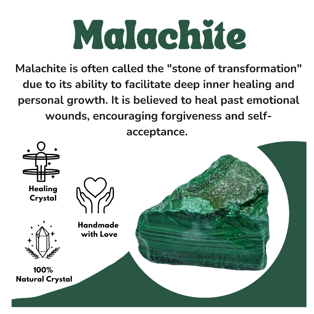 Malachite Raw Crystals (2 Pieces)