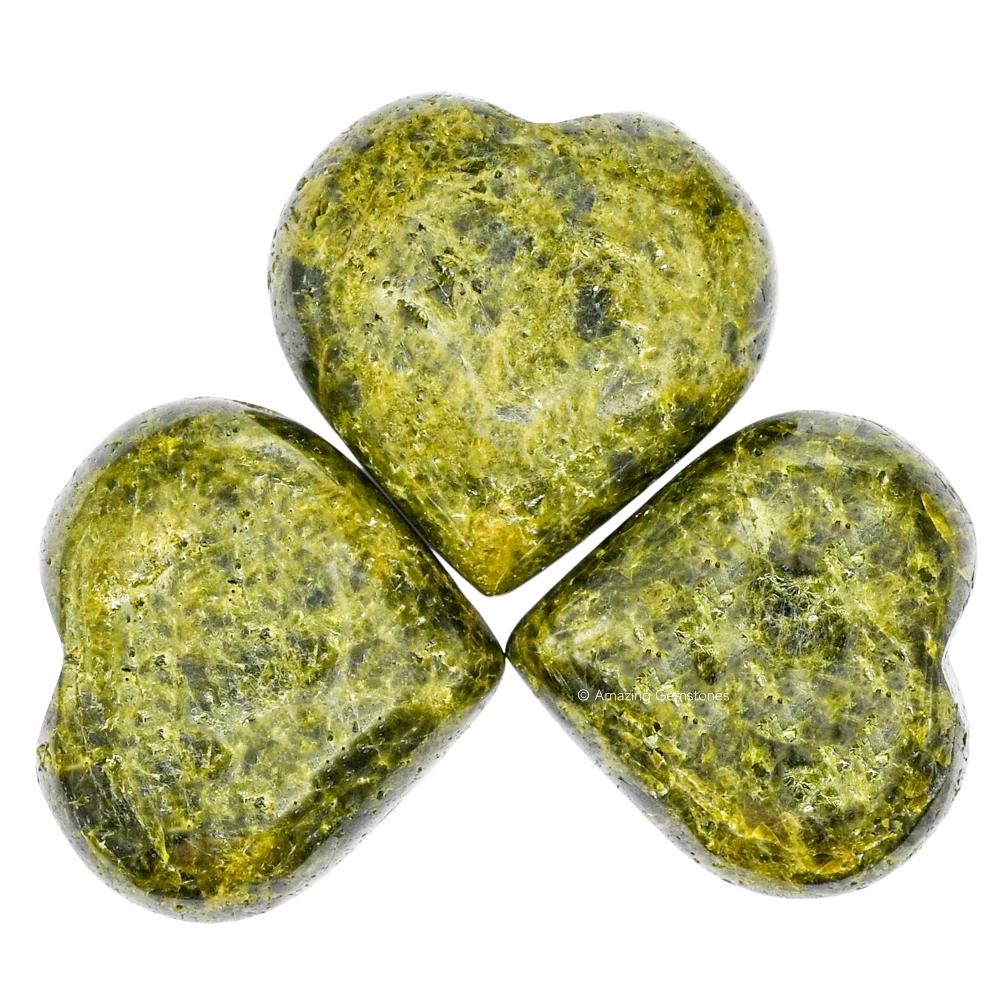 Green Tourmaline In Matrix Heart