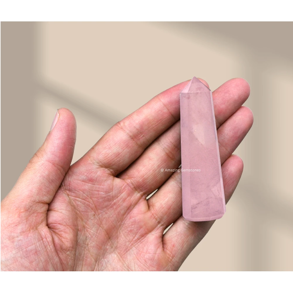 Star Rose Quartz Tower (2" to 3" Inch)