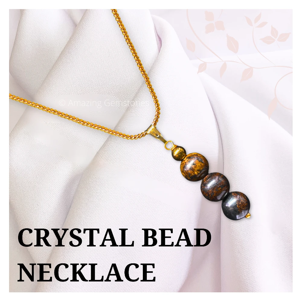 Bronzite Bead Pendant (Gold)
