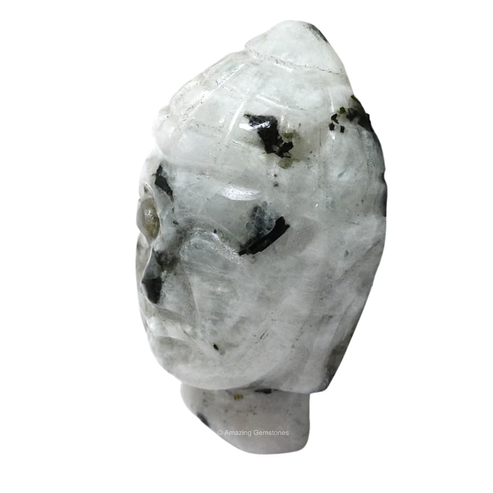Rainbow Moonstone Buddha Head
