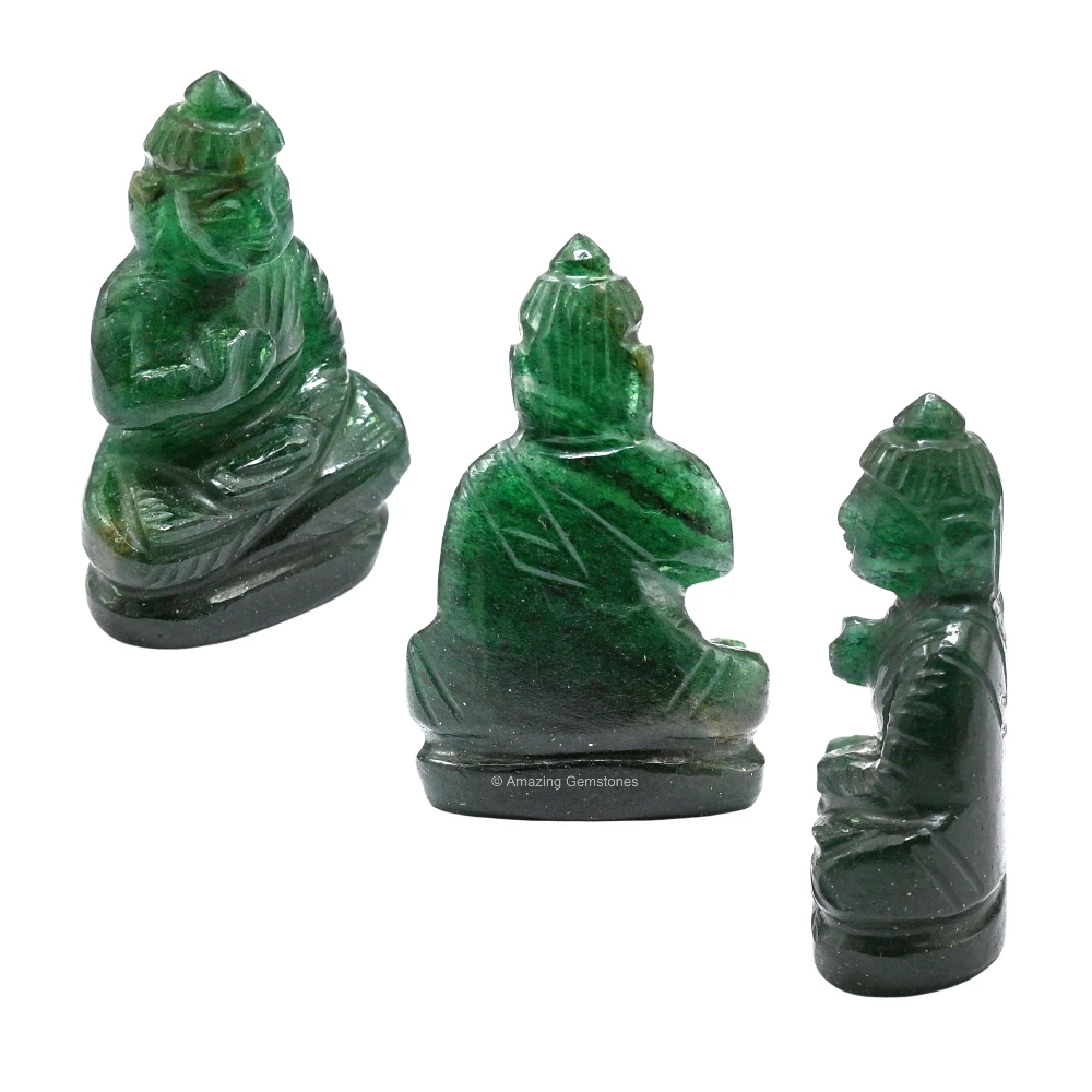 Dark Green Aventurine Buddha Statue