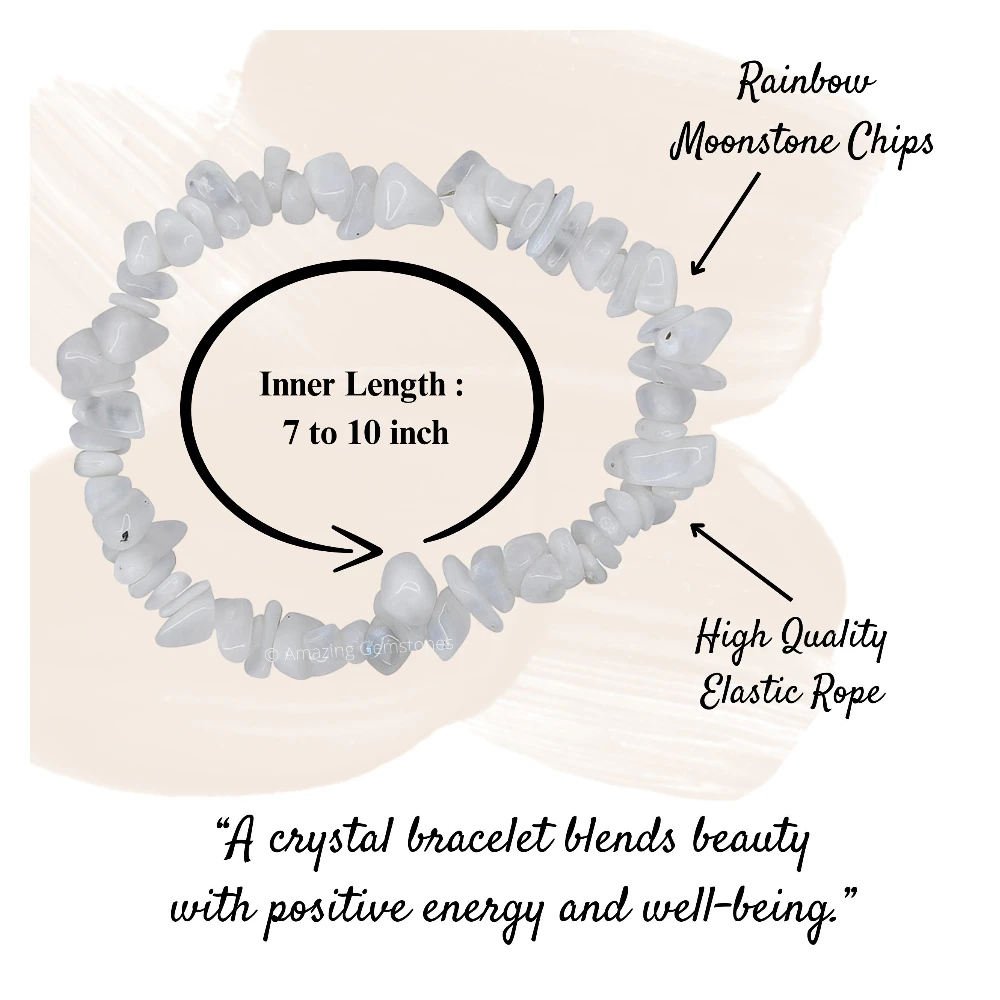 Rainbow Moonstone Chips Bracelet