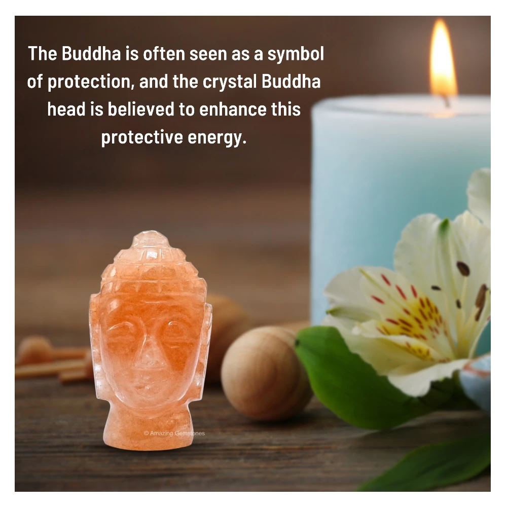Red Aventurine Buddha Head