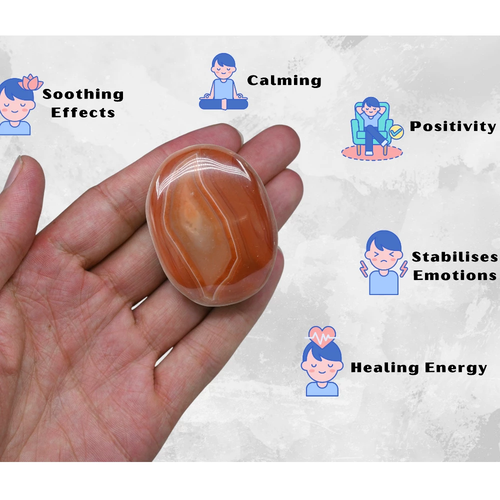 Carnelian Palm Stone