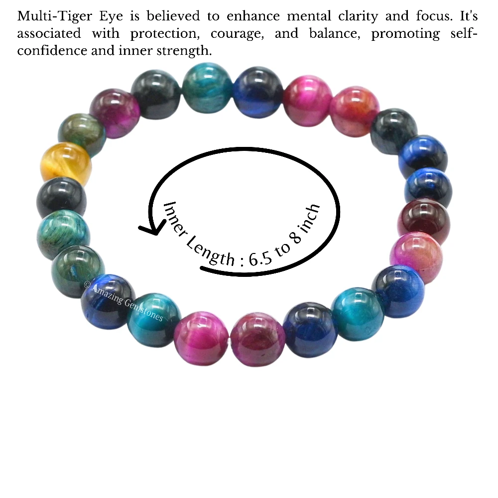 Multi Cat's Eye Bracelet (Stretchable)