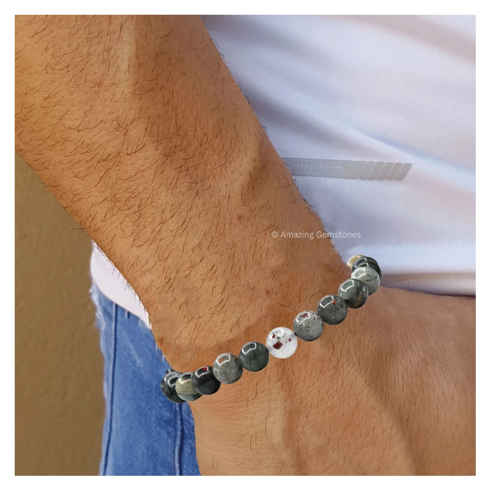 African Bloodstone Bracelet (Adjustable)