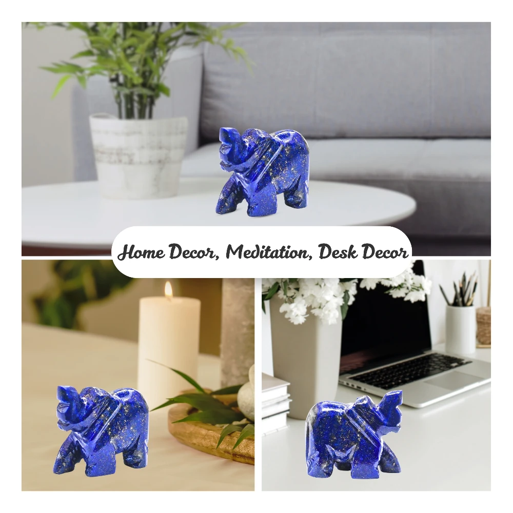 Lapis Lazuli Mini Elephant Crystal Figurine