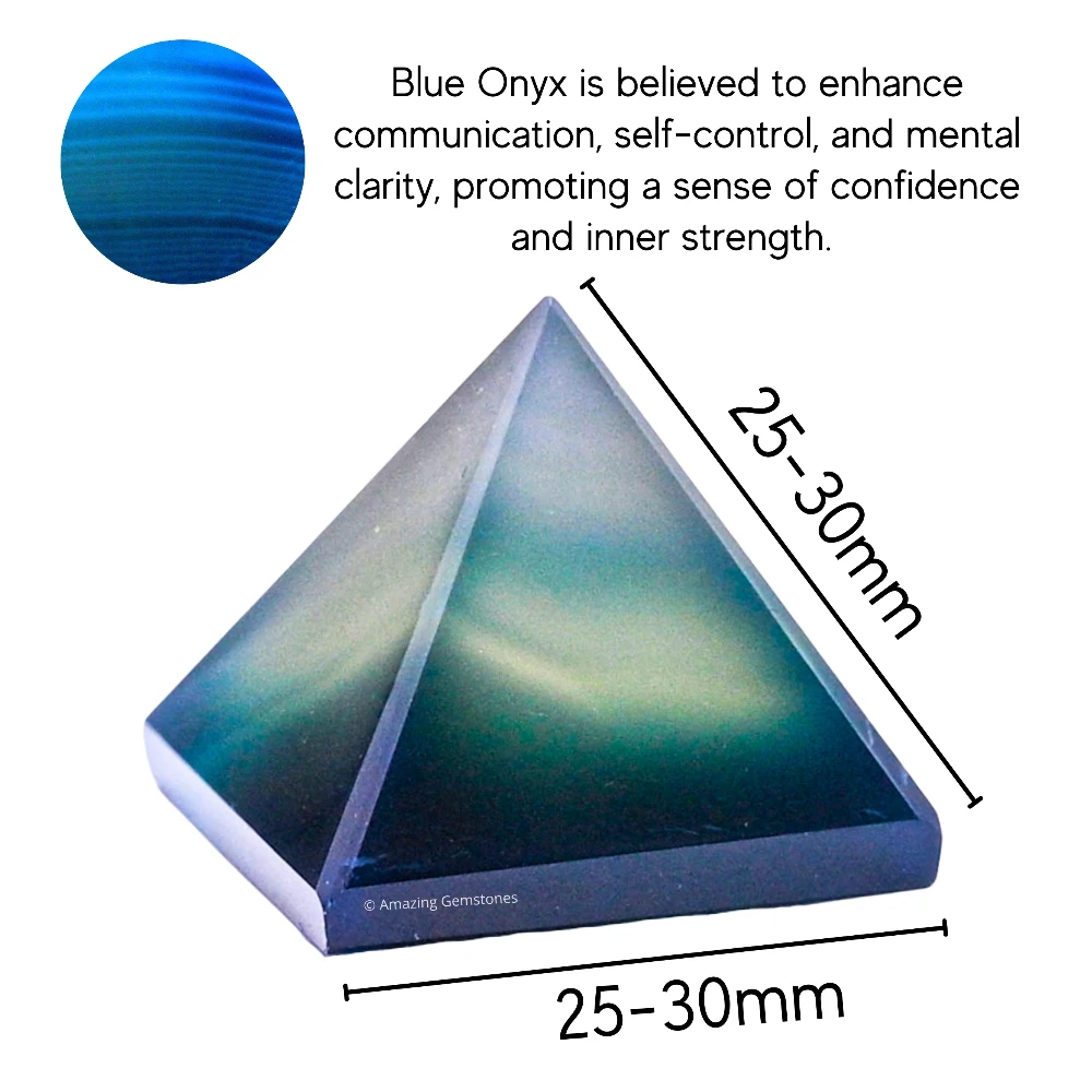 Blue Onyx Pyramid (1 Inch)