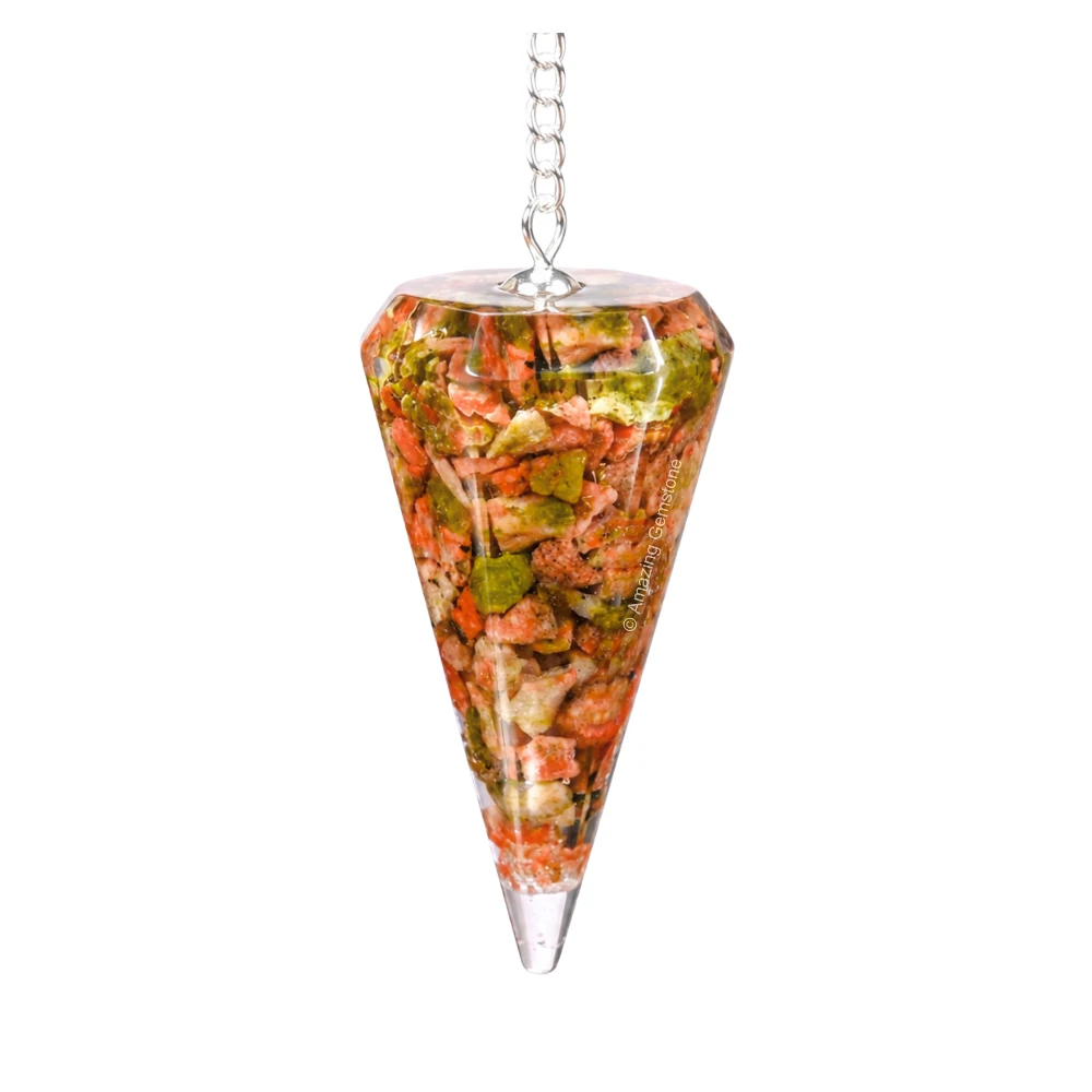 Unakite Orgone Pendulum